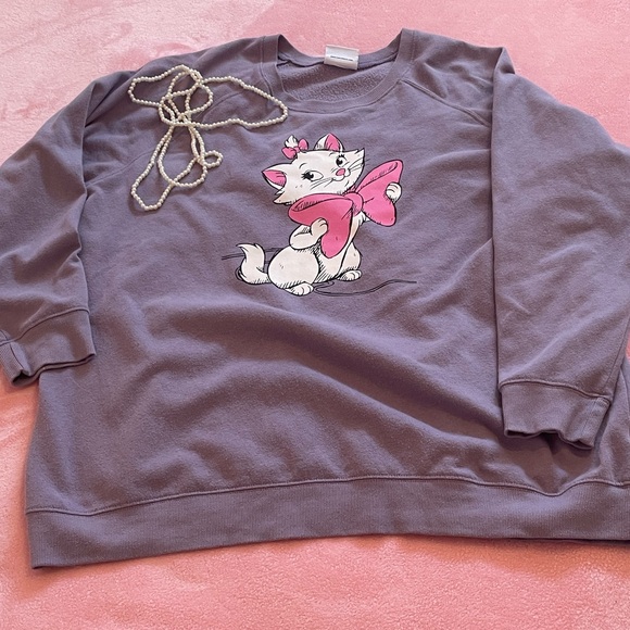 🎀DISNEY Aristocats Marie Sweatshirt  Size 2 - Picture 7 of 8